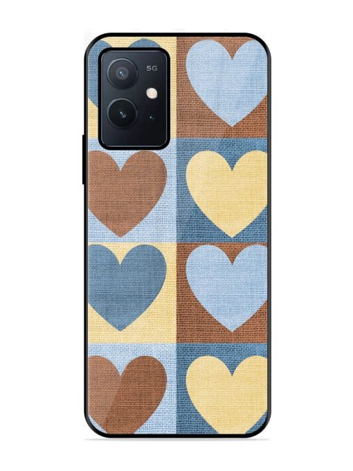 Hearts On Canvas Glossy Soft Edge Case for Iqoo Z6 (5G) Chachhi