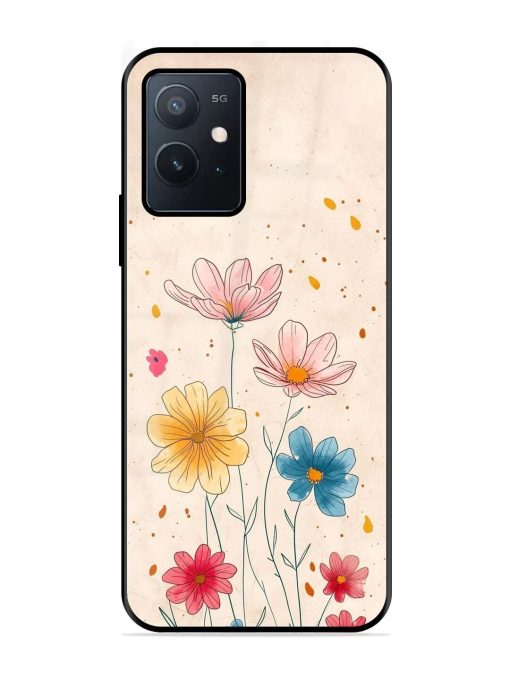 Delicate Bloom Glossy Soft Edge Case for Iqoo Z6 (5G)