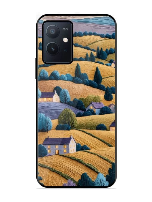 Rolling Hilltop Haven Glossy Soft Edge Case for Iqoo Z6 (5G) Chachhi