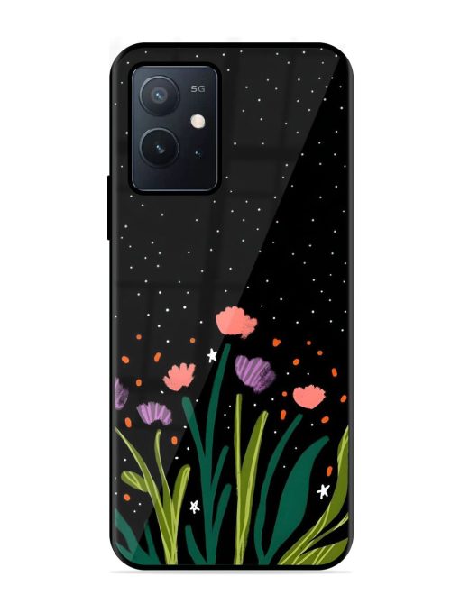 Midnight Bloom Glossy Soft Edge Case for Iqoo Z6 (5G)