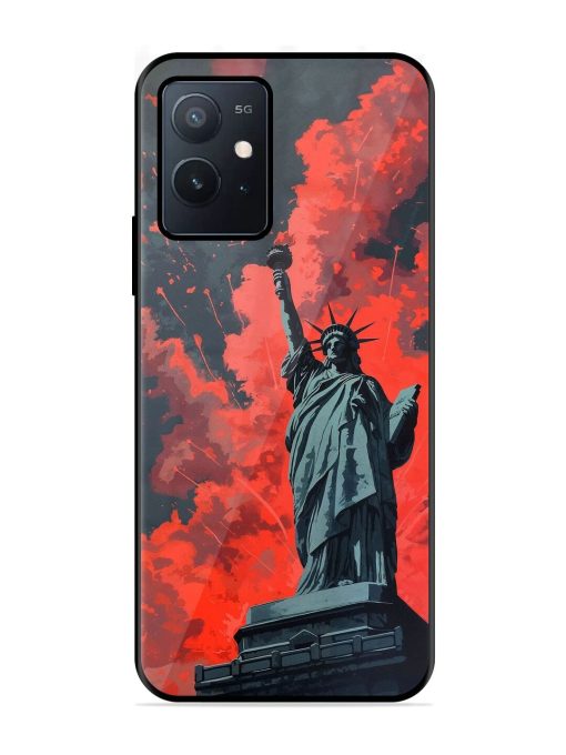 Lady Liberty'S Firework Finale Glossy Soft Edge Case for Iqoo Z6 (5G) Chachhi