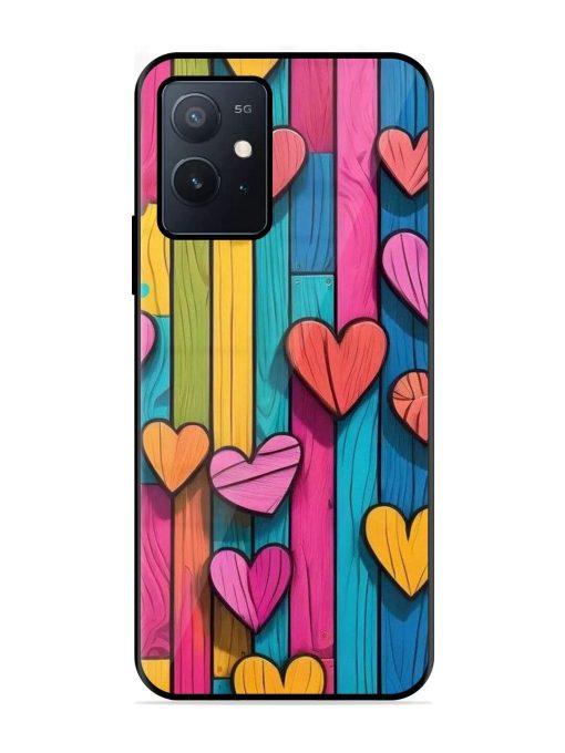 Rainbow Of Hearts Glossy Soft Edge Case for Iqoo Z6 (5G)