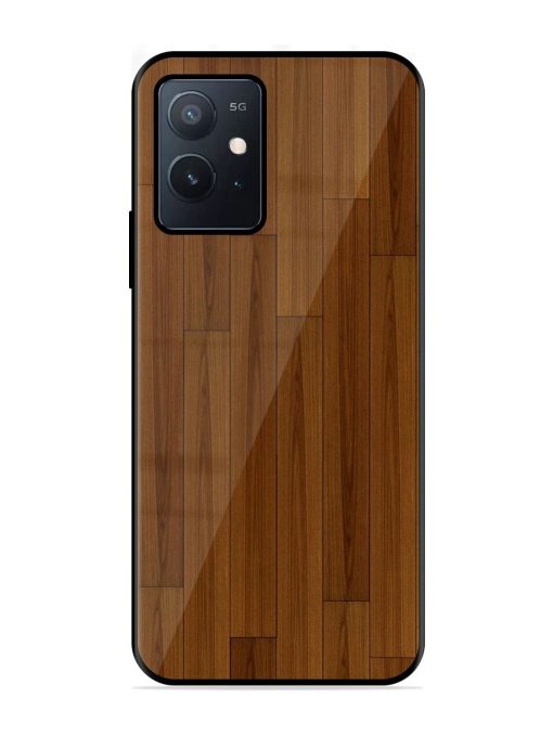 Warm Woodgrain Glossy Soft Edge Case for Iqoo Z6 (5G) Chachhi