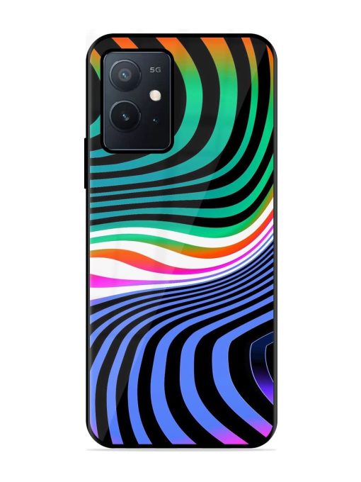 Psychedelic Waves Glossy Soft Edge Case for Iqoo Z6 (5G)