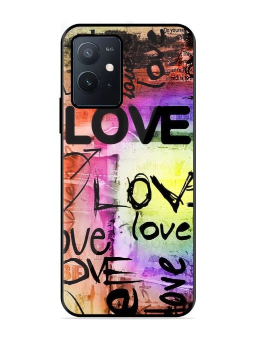 Love Graffiti Glossy Soft Edge Case for Iqoo Z6 (5G) Chachhi