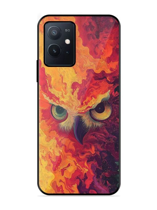 Fiery Owl Glossy Soft Edge Case for Iqoo Z6 (5G) Chachhi