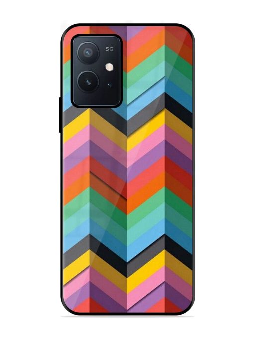 Colorful Zigzag Glossy Soft Edge Case for Iqoo Z6 (5G) Chachhi