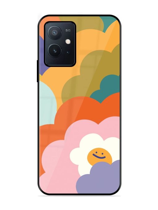 Happy Flower Power Glossy Soft Edge Case for Iqoo Z6 (5G) Chachhi