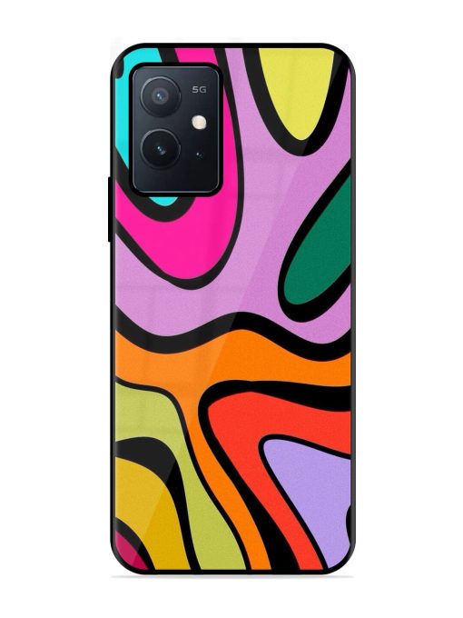 Groovy Swirls Glossy Soft Edge Case for Iqoo Z6 (5G) Chachhi