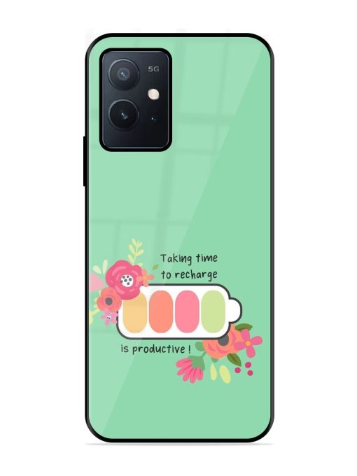 Recharge And Bloom Glossy Soft Edge Case for Iqoo Z6 (5G) Chachhi