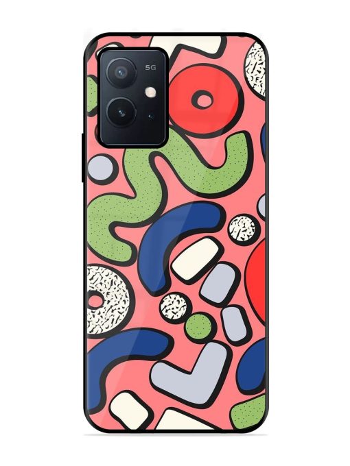 Groovy Geometric Shapes Glossy Soft Edge Case for Iqoo Z6 (5G) Chachhi