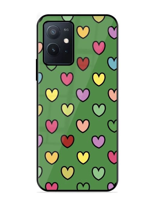 Rainbow Heart Parade Glossy Soft Edge Case for Iqoo Z6 (5G) Chachhi