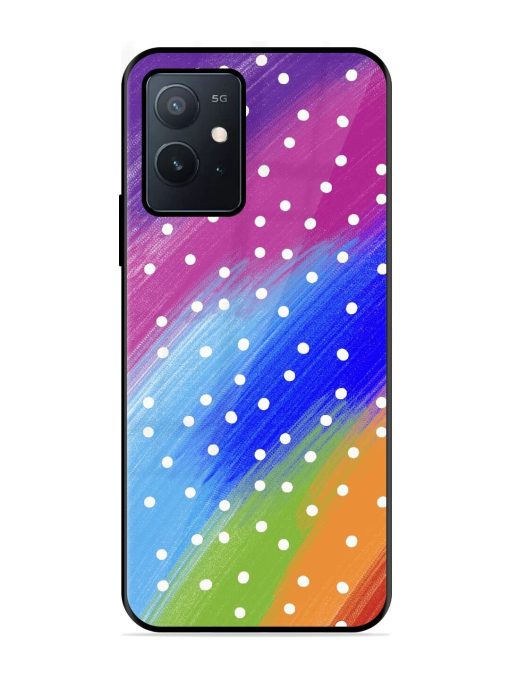 Rainbow Polka Dot Dream Glossy Soft Edge Case for Iqoo Z6 (5G)