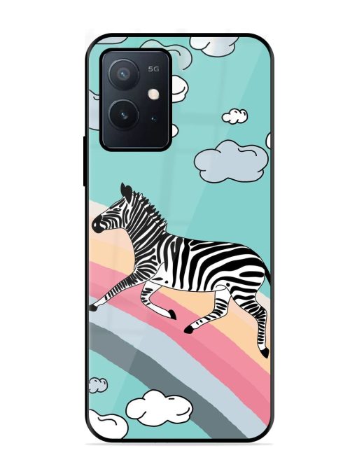 Zebra On A Rainbow Glossy Soft Edge Case for Iqoo Z6 (5G) Chachhi