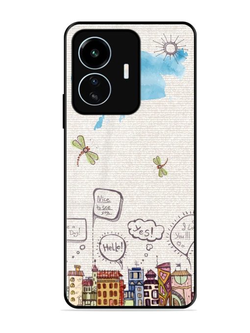 Doodle City Glossy Soft Edge Case for Iqoo Z6 Lite Chachhi