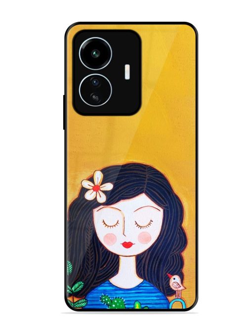 Girl Illustration Glossy Soft Edge Case for Iqoo Z6 Lite Chachhi