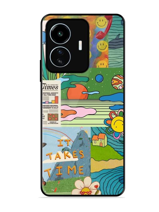 Groovy Vibes Glossy Soft Edge Case for Iqoo Z6 Lite Chachhi