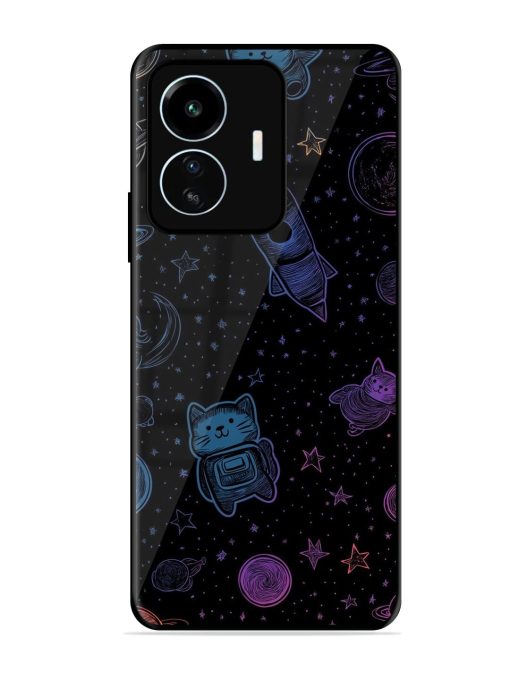 Cosmic Cat Chaos Glossy Soft Edge Case for Iqoo Z6 Lite