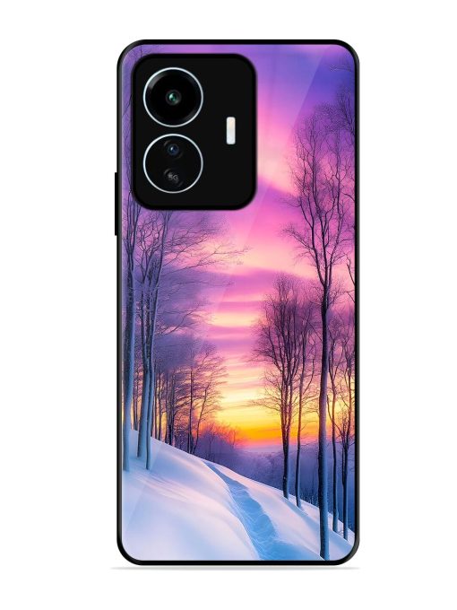 Winter'S Purple Haze Glossy Soft Edge Case for Iqoo Z6 Lite Chachhi