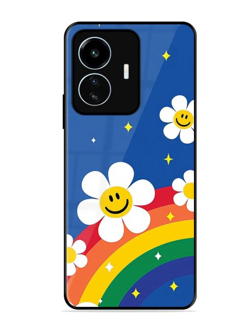 Happy Daisies And Rainbow Sky Glossy Soft Edge Case for Iqoo Z6 Lite Chachhi