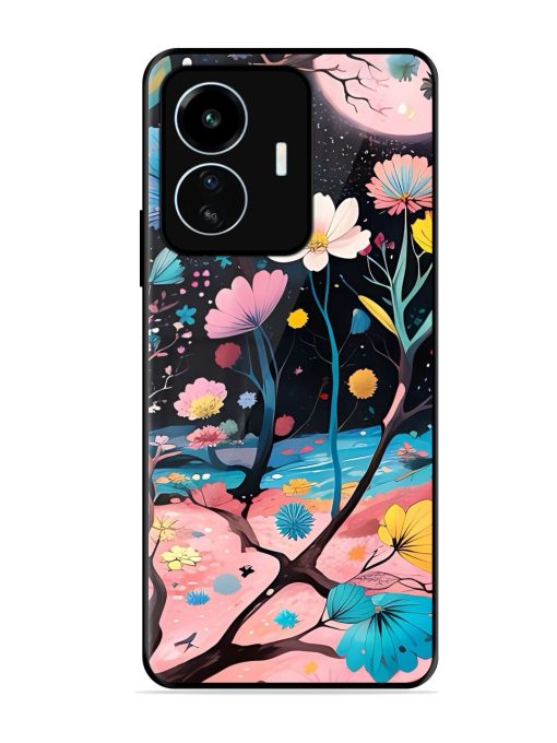 Cosmic Bloom Glossy Soft Edge Case for Iqoo Z6 Lite