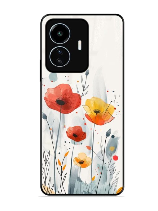 Poppy Fields Glossy Soft Edge Case for Iqoo Z6 Lite Chachhi