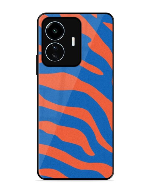 Zebra Stripes In Blue And Orange Glossy Soft Edge Case for Iqoo Z6 Lite Chachhi