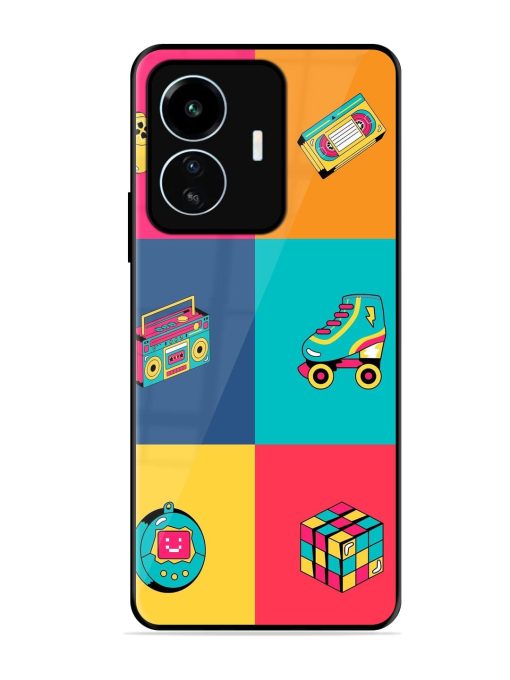 90S Throwback Grid Glossy Soft Edge Case for Iqoo Z6 Lite Chachhi