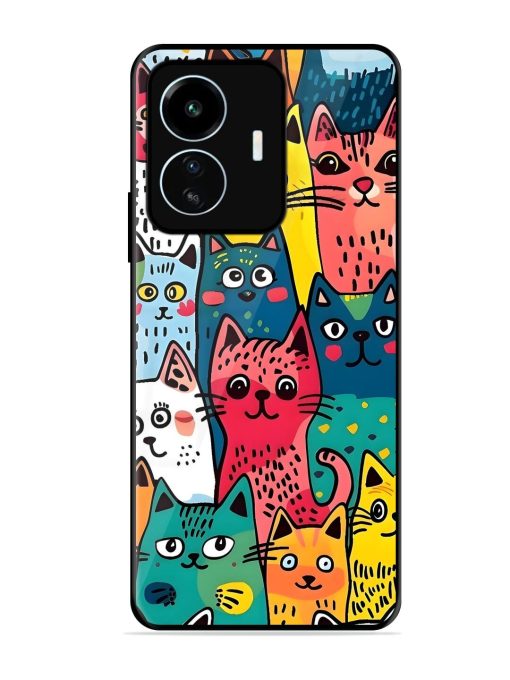 Feline Frenzy Glossy Soft Edge Case for Iqoo Z6 Lite Chachhi