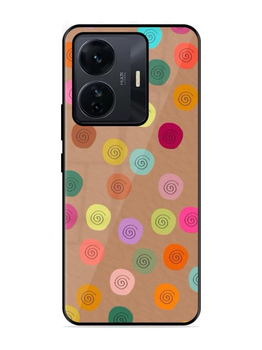 Swirly Dots On Kraft Glossy Soft Edge Case for Iqoo Z6 Pro Chachhi