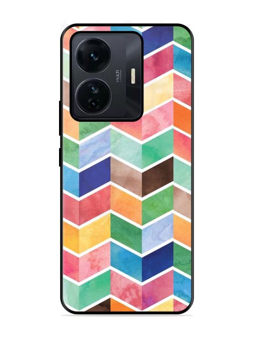 Watercolor Chevron Whimsy Glossy Soft Edge Case for Iqoo Z6 Pro