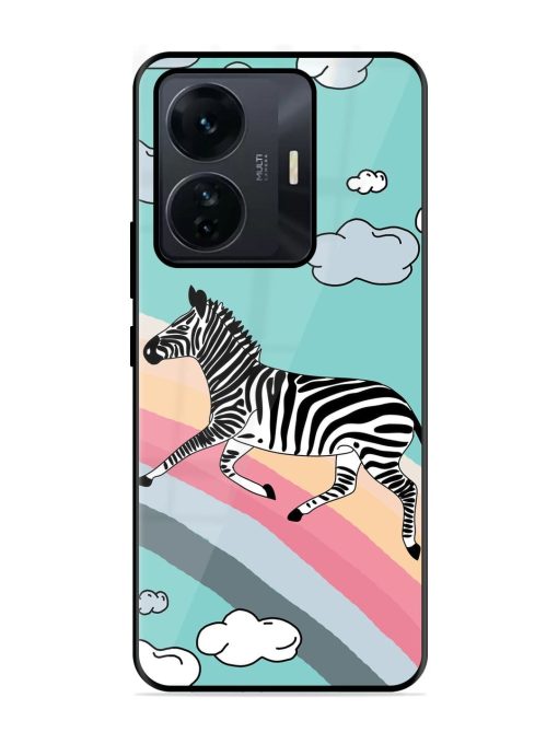 Zebra On A Rainbow Glossy Soft Edge Case for Iqoo Z6 Pro Chachhi