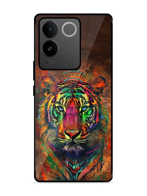 Cosmic Tiger Glossy Soft Edge Case for Iqoo Z7 Pro (5G) Chachhi