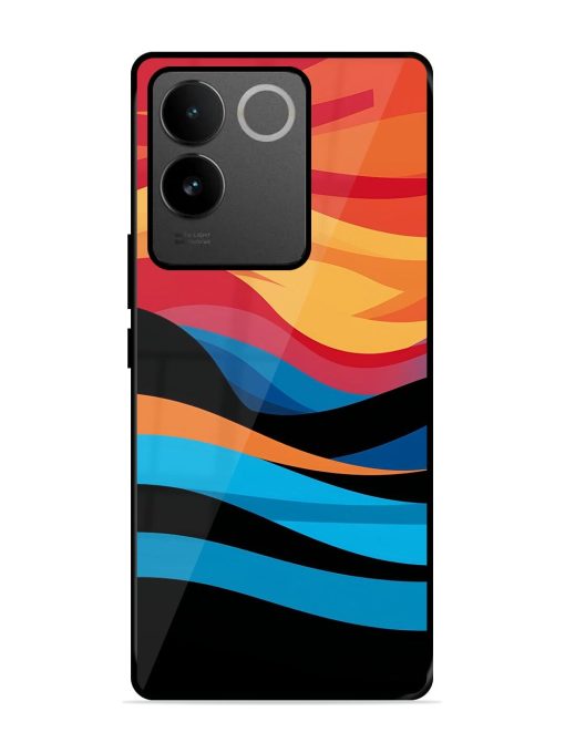 Blazing Currents Glossy Soft Edge Case for Iqoo Z7 Pro (5G) Chachhi