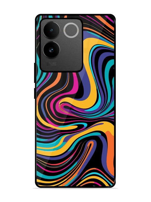 Psychedelic Swirl Glossy Soft Edge Case for Iqoo Z7 Pro (5G) Chachhi