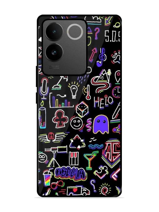 Neon Doodle Glossy Soft Edge Case for Iqoo Z7 Pro (5G) Chachhi