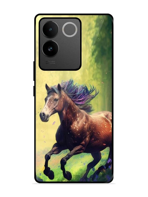 Enchanted Gallop Glossy Soft Edge Case for Iqoo Z7 Pro (5G) Chachhi