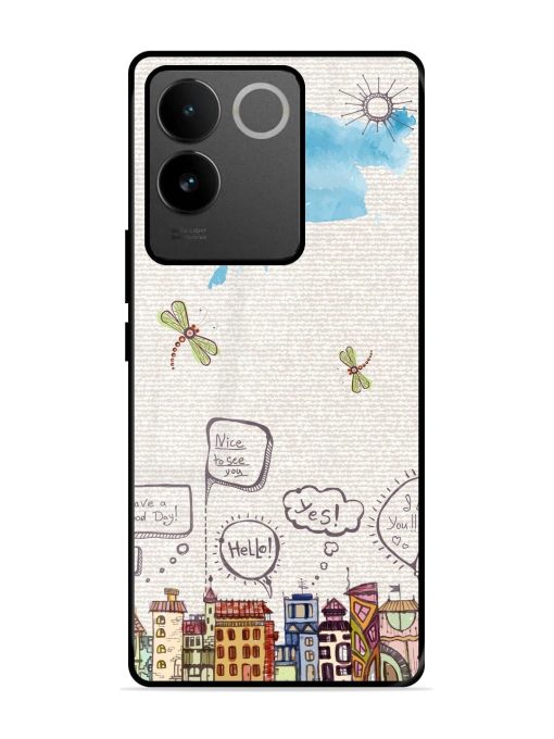 Doodle City Glossy Soft Edge Case for Iqoo Z7 Pro (5G) Chachhi