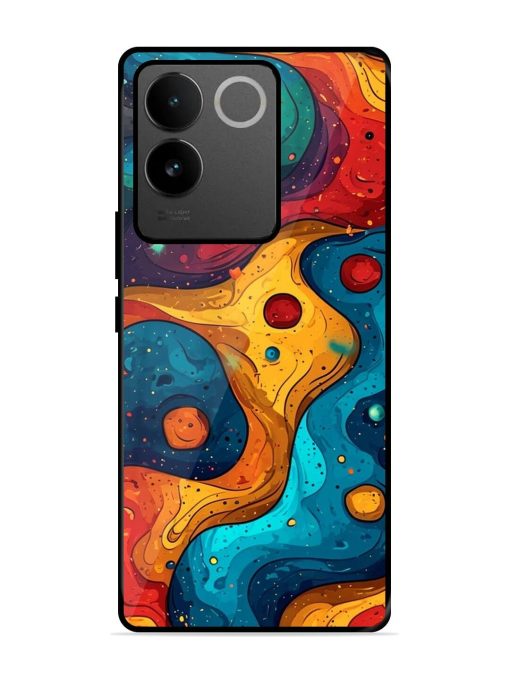 Cosmic Swirl Glossy Soft Edge Case for Iqoo Z7 Pro (5G)