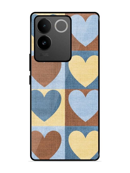 Hearts On Canvas Glossy Soft Edge Case for Iqoo Z7 Pro (5G) Chachhi