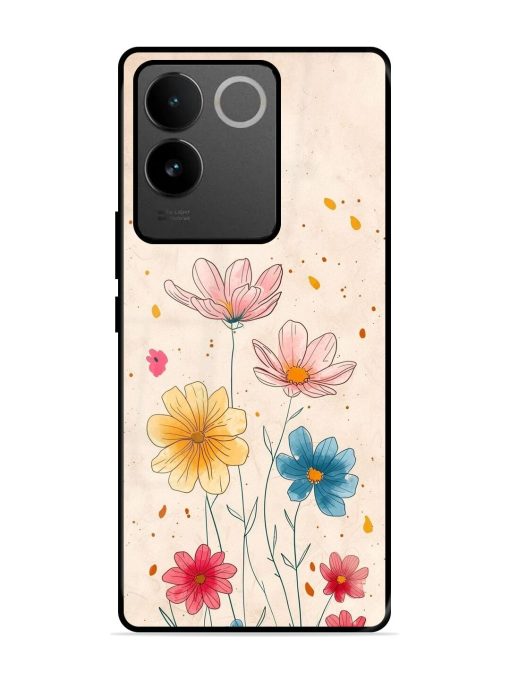 Delicate Bloom Glossy Soft Edge Case for Iqoo Z7 Pro (5G) Chachhi