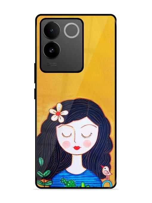 Girl Illustration Glossy Soft Edge Case for Iqoo Z7 Pro (5G) Chachhi