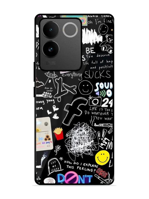 Doodle Diary Glossy Soft Edge Case for Iqoo Z7 Pro (5G) Chachhi