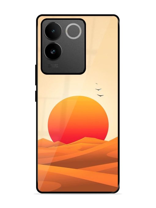 Desert Sunset Glossy Soft Edge Case for Iqoo Z7 Pro (5G) Chachhi