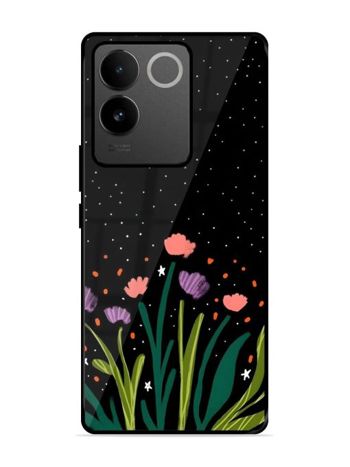 Midnight Bloom Glossy Soft Edge Case for Iqoo Z7 Pro (5G) Chachhi