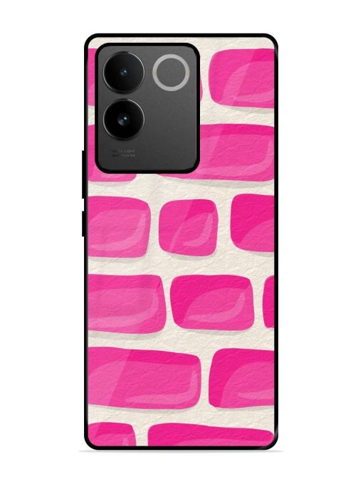 Pink Brick Wall Glossy Soft Edge Case for Iqoo Z7 Pro (5G) Chachhi