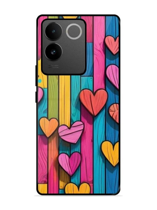 Rainbow Of Hearts Glossy Soft Edge Case for Iqoo Z7 Pro (5G) Chachhi