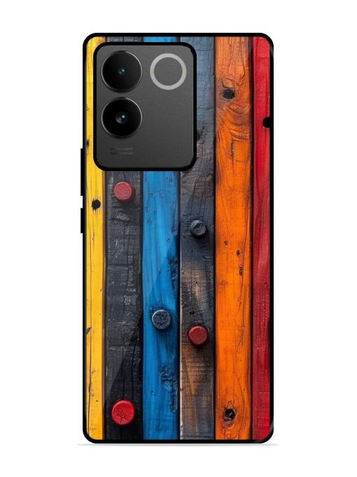 Rainbow Plank Glossy Soft Edge Case for Iqoo Z7 Pro (5G) Chachhi