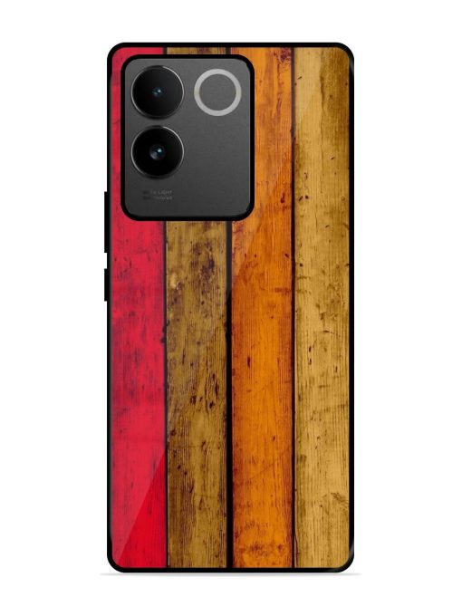 Colorful Woodgrain Glossy Soft Edge Case for Iqoo Z7 Pro (5G) Chachhi