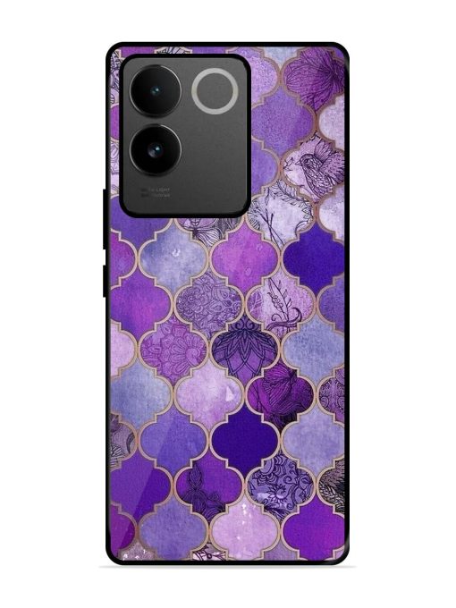 Purple Mosaic Magic Glossy Soft Edge Case for Iqoo Z7 Pro (5G) Chachhi